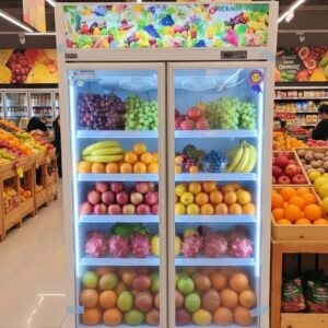 Alternative view of TỦ MÁT 2 CÁNH DENJAYR BẢN CAO CẤP NHẤT 2026 - CHUYÊN HOA QUẢ - NƯỚC NGỌT - TÍCH HỢP CHỨC NĂNG BÙ ẨM - SẤY KÍNH ĐIỆN VÀ HỆ THỐNG KHỬ KHUẨN THẾ HỆ MỚI NHẤT MODEL DJTM1200L