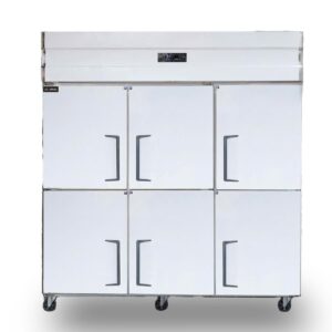 TỦ ĐÔNG INOX 6 CÁNH CAO CẤP DENJAYR QUẠT GIÓ MODEL DJDIN6CQG